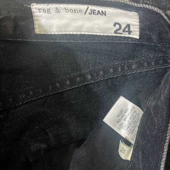 Rag & Bone High Rise Skinny Jeans Black Bone 24 - Picture 10 of 11